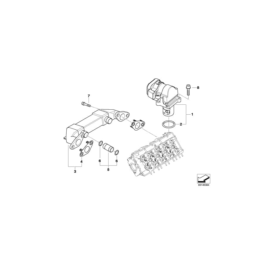 Genuine BMW 11717792449 E65 Pipe Union (Inc. 745d) | ML Performance UK Car Parts