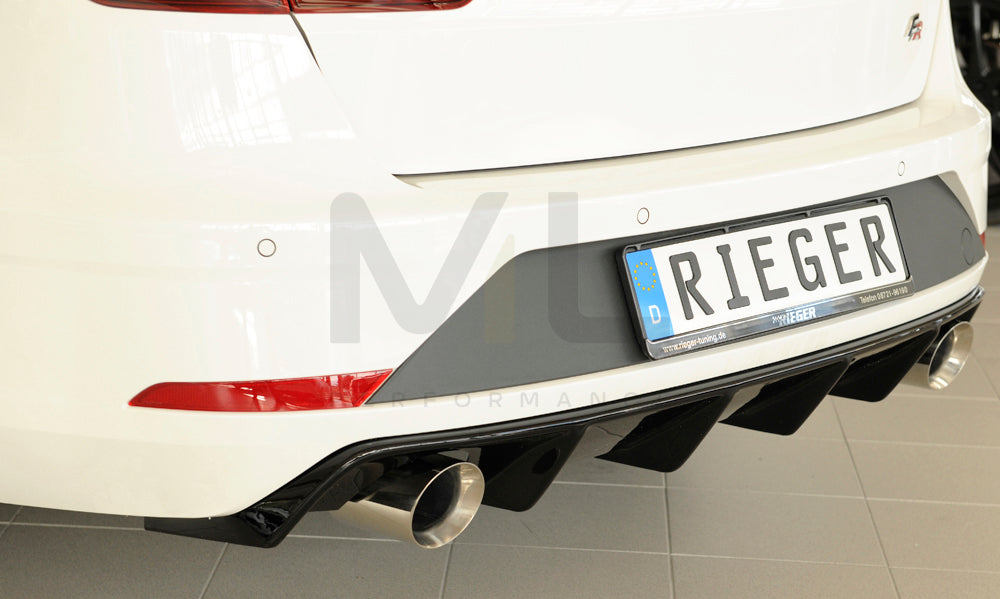 Rieger 00088135 SEAT 5F Leon FR Rear Diffuser 3 | ML Performance UK Car Parts