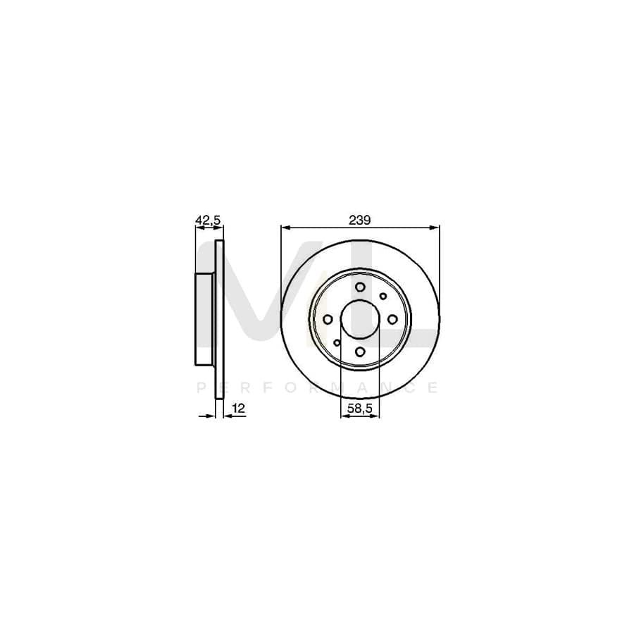 BOSCH 0 986 478 747 Brake Disc for LADA Samara Saloon (21099, 2115) Solid, Oiled | ML Performance Car Parts