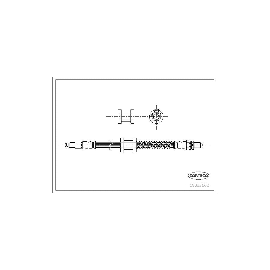 Corteco 19033602 Brake Hose For Ford Ka Hatchback (Rb) | ML Performance UK