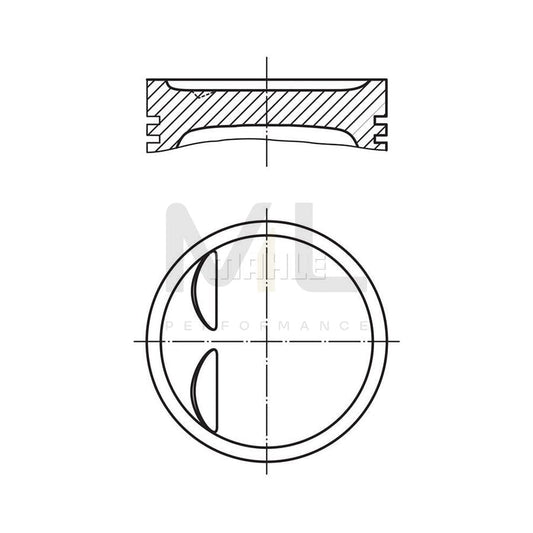 MAHLE ORIGINAL 037 PI 00113 000 Piston 82,0 mm, without cooling duct | ML Performance Car Parts