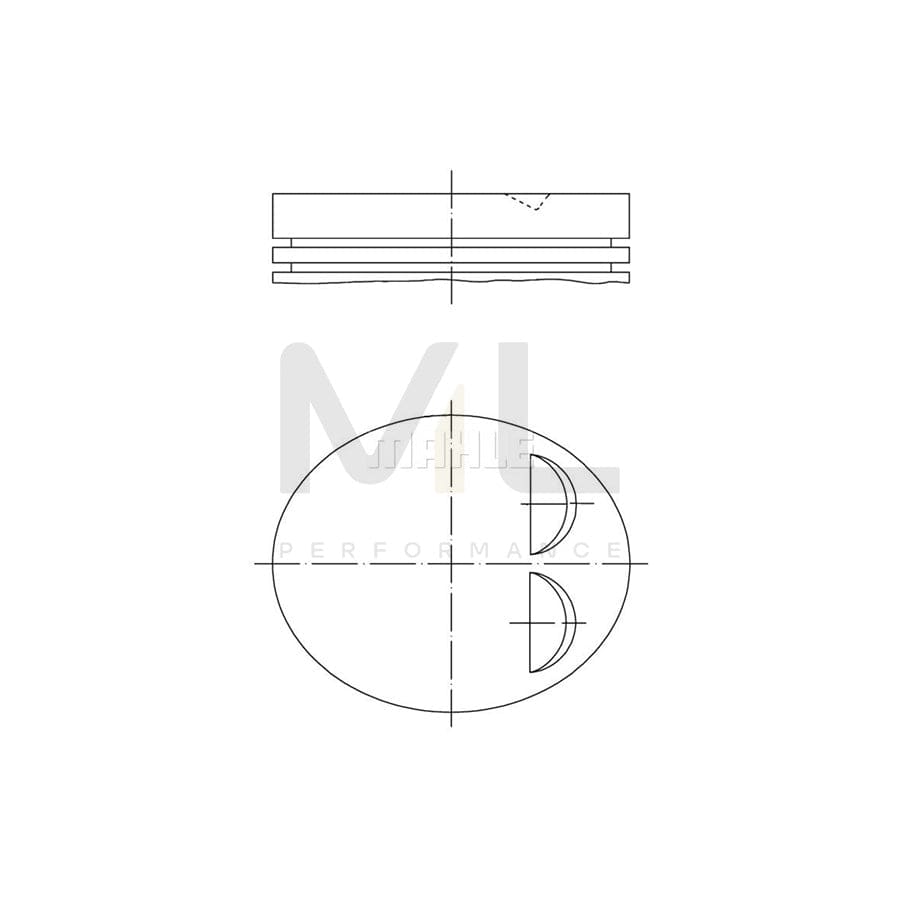 MAHLE ORIGINAL 039 PI 00122 002 Piston 79,0 mm, without cooling duct | ML Performance Car Parts