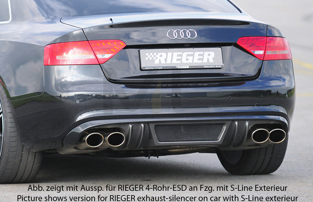 Rieger 00099092 Audi B8 B81 A5 Rear Diffuser 1 | ML Performance UK Car Parts