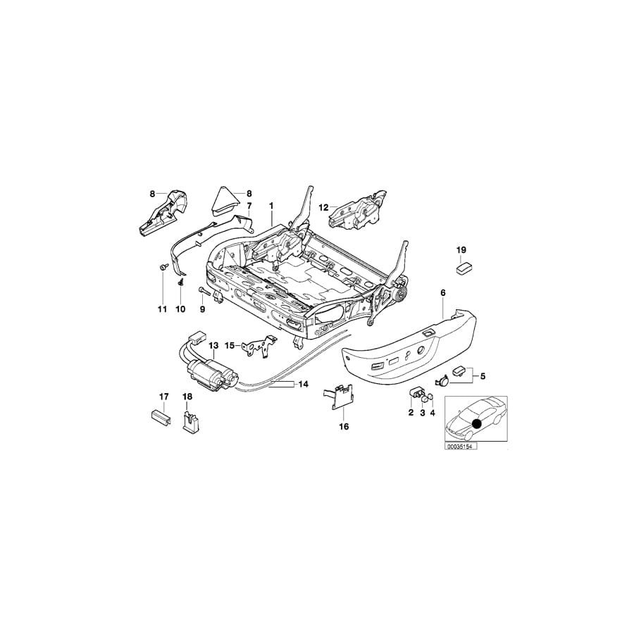 Genuine BMW 52108175875 E39 E38 Covering Left GRAU (Inc. 520d, 535i & 525td) | ML Performance UK Car Parts