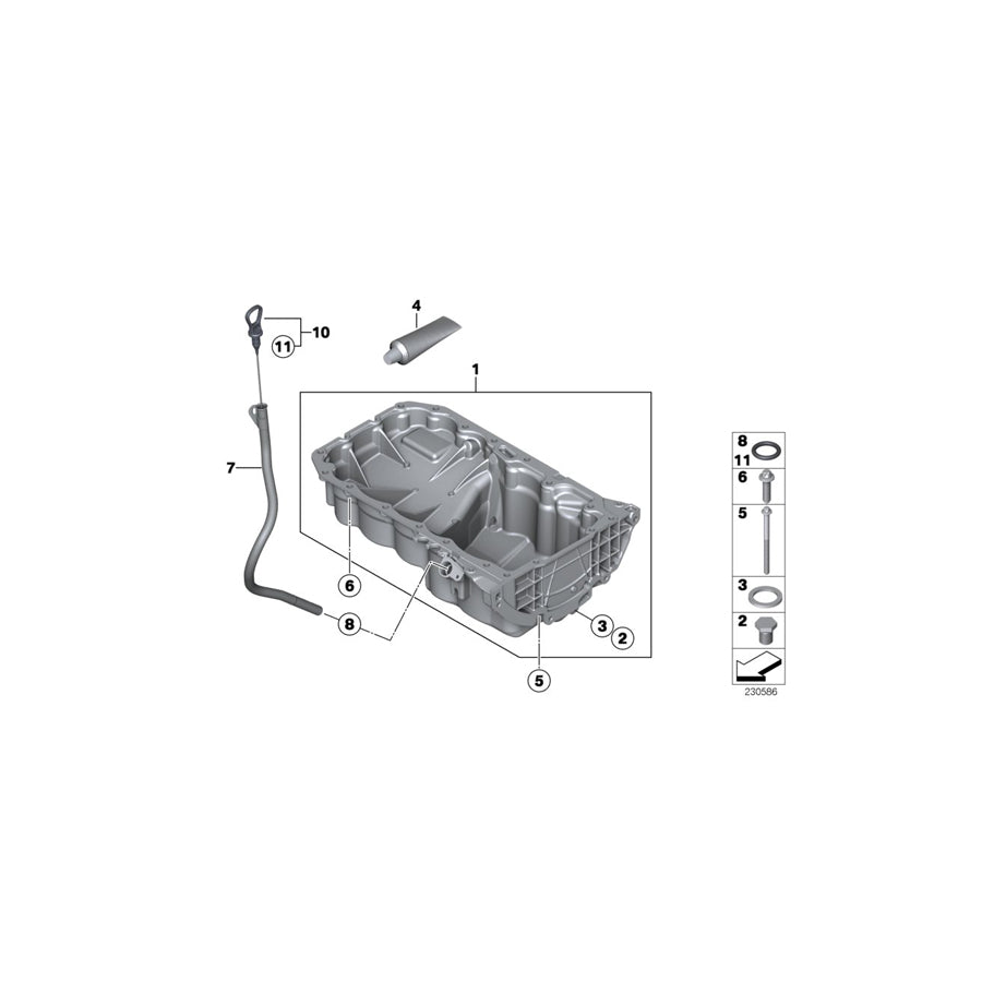 Genuine BMW 11437812759 Guide Tube (Inc. One D, Cooper SD & Cooper SD ALL4) | ML Performance UK Car Parts