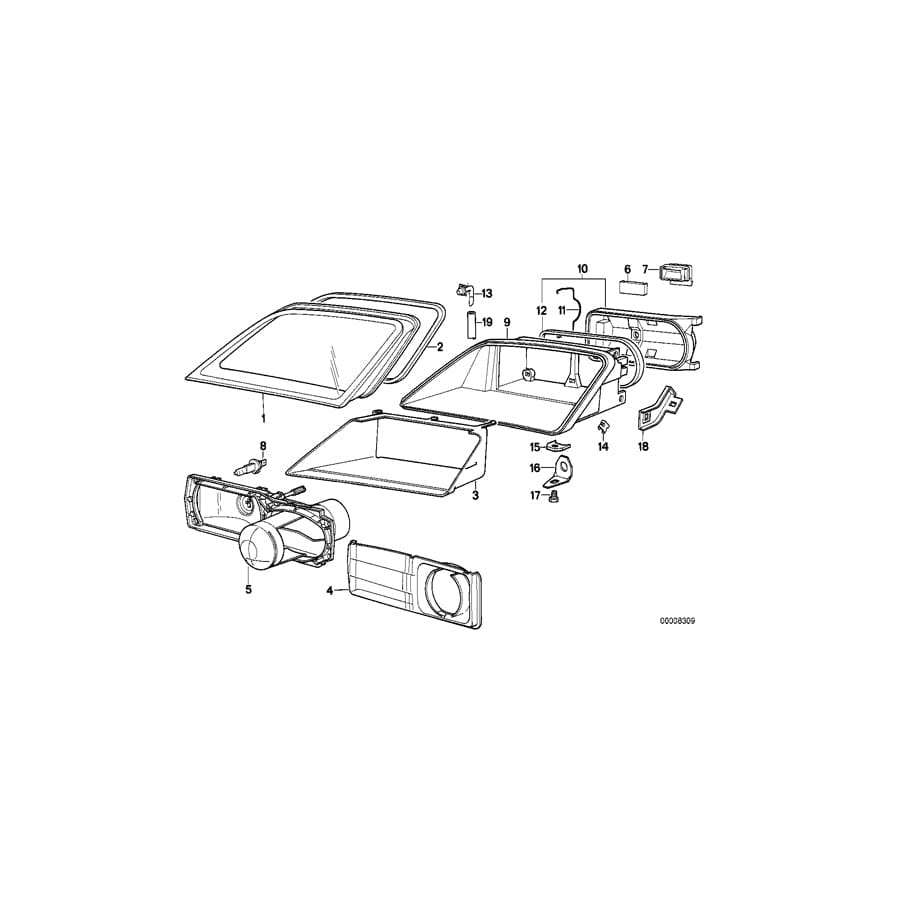 Genuine BMW 63122297064 Roadster Cover Headlamps Right (Inc.  & Z1) | ML Performance UK Car Parts