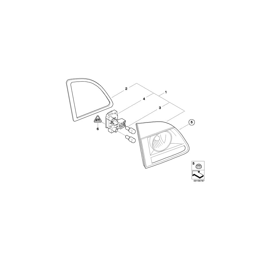 Genuine BMW 63126941465 E61 Seal, Rear Light,Luggage-Compartment Lid (Inc. 550i, 525xi & 545i) | ML Performance UK Car Parts