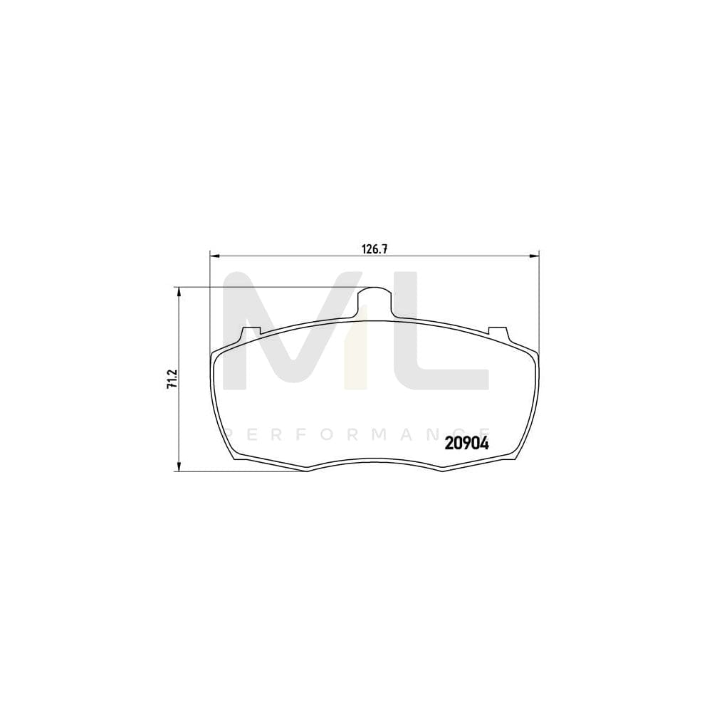 Brembo P 52 012 Brake Pad Set Excl. Wear Warning Contact | ML Performance Car Parts