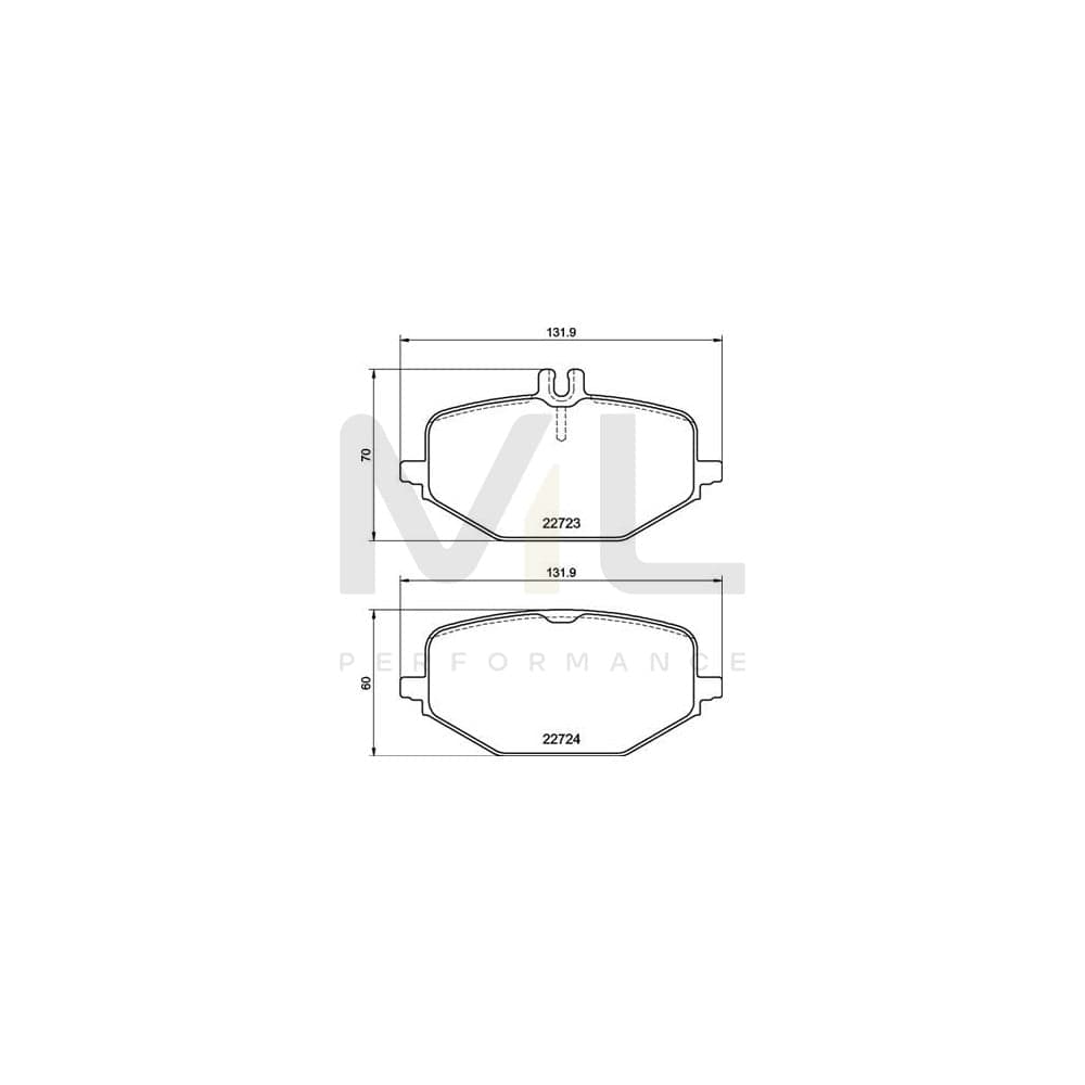 Brembo P 50 161 Brake Pad Set Prepared For Wear Indicator, With Anti-Squeak Plate, With Brake Caliper Screws | ML Performance Car Parts