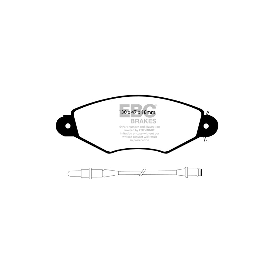 EBC DP1406 Nissan Renault Ultimax Front Brake Pads (Inc. Kubistar & Kangoo) 2 | ML Performance UK Car Parts