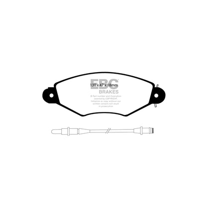 EBC DP1406 Nissan Renault Ultimax Front Brake Pads (Inc. Kubistar & Kangoo) 2 | ML Performance UK Car Parts