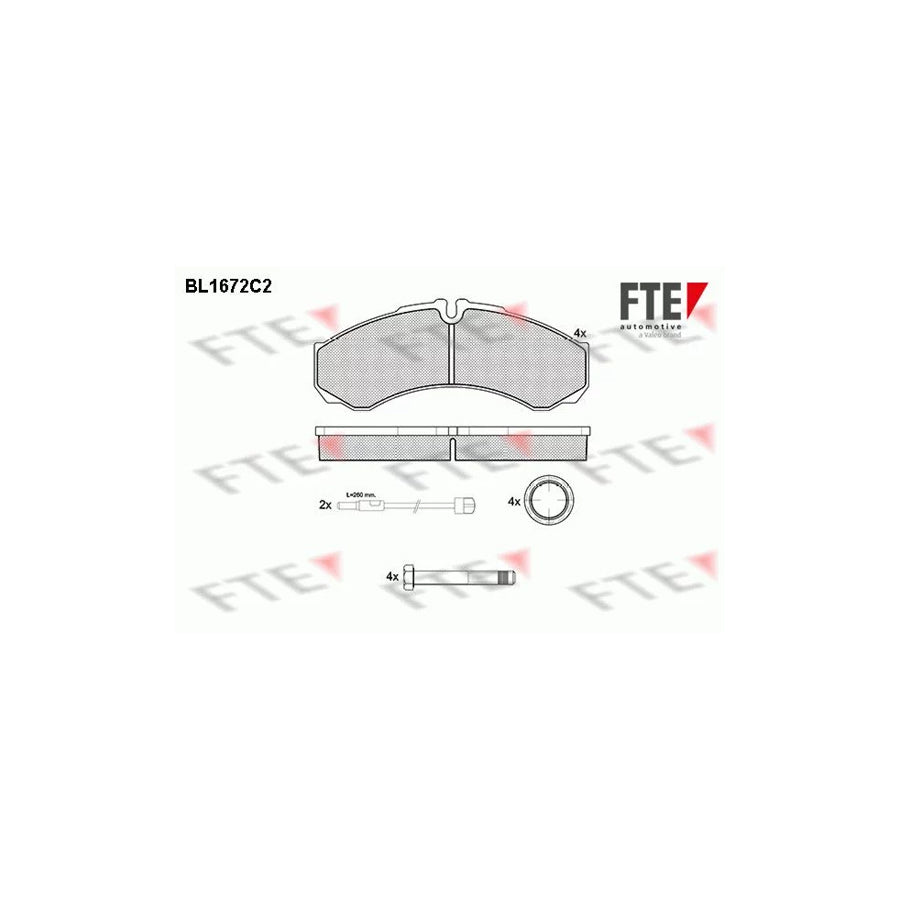 Fte BL1672C2 Brake Pad Set For Renault Trucks Mascott | ML Performance UK Car Parts