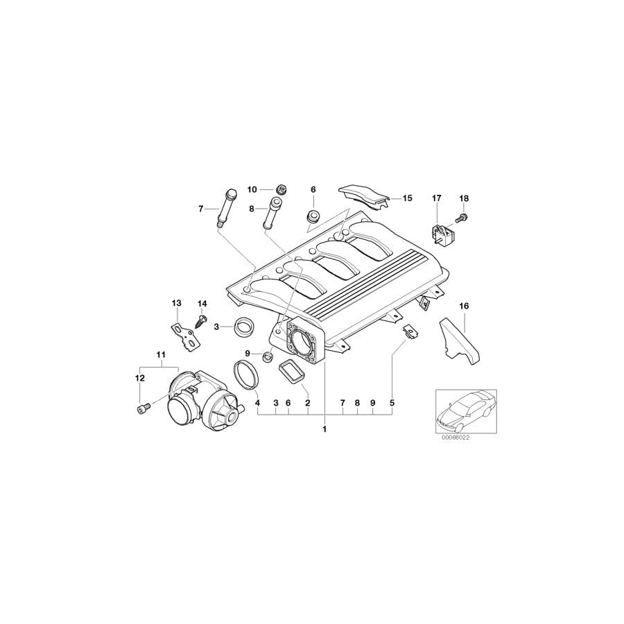 Genuine BMW 11717785788 E46 E39 Bracket (Inc. 318d, 520d & 320d) | ML Performance UK Car Parts