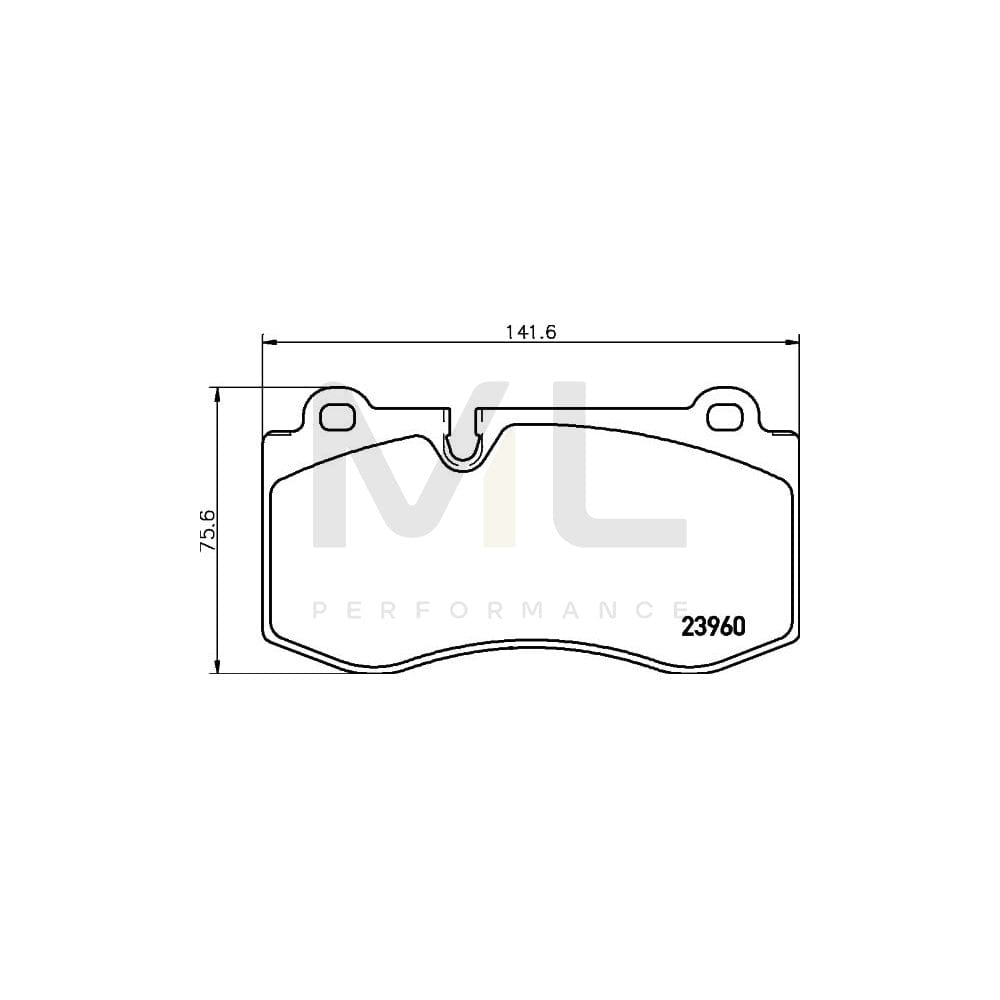 Hella 8DB 355 011-401 Brake Pad Set Prepared For Wear Indicator | ML Performance Car Parts