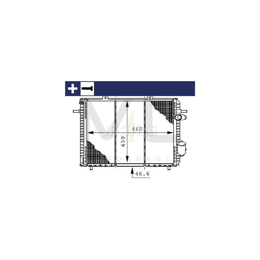 MAHLE ORIGINAL CR 148 000S Engine radiator with screw, Mechanically jointed cooling fins, Manual Transmission | ML Performance Car Parts