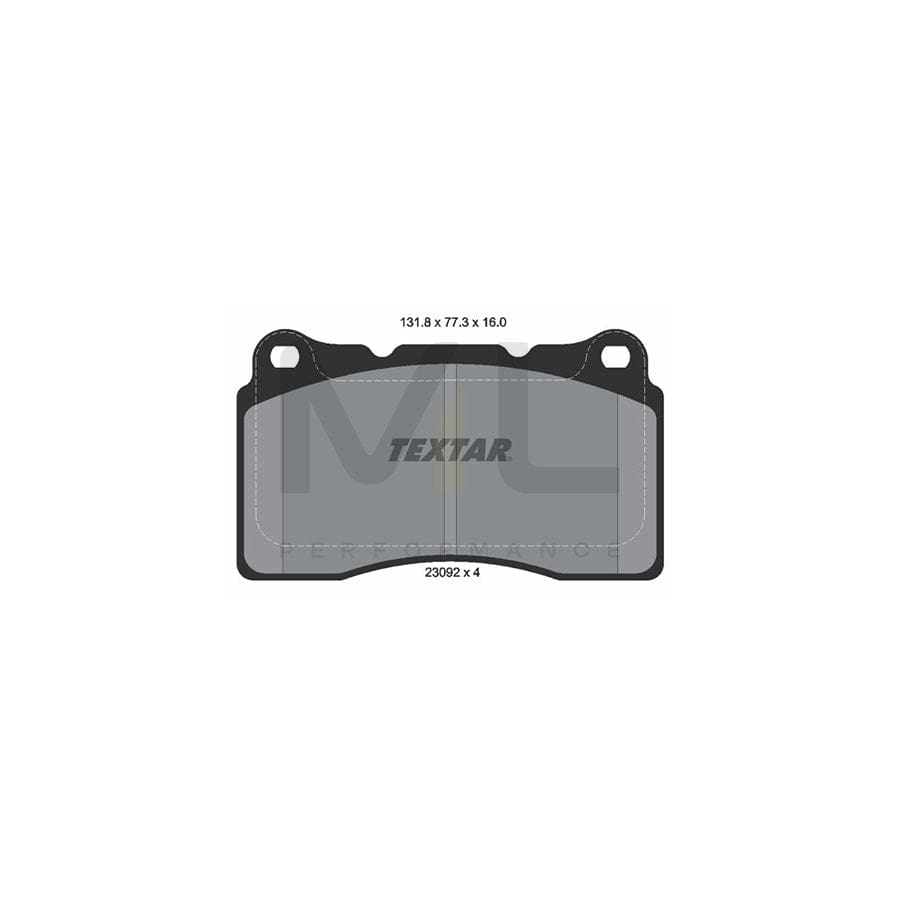 TEXTAR 2309203 Brake pad set for RENAULT Megane III Coupe (DZ) not prepared for wear indicator | ML Performance Car Parts