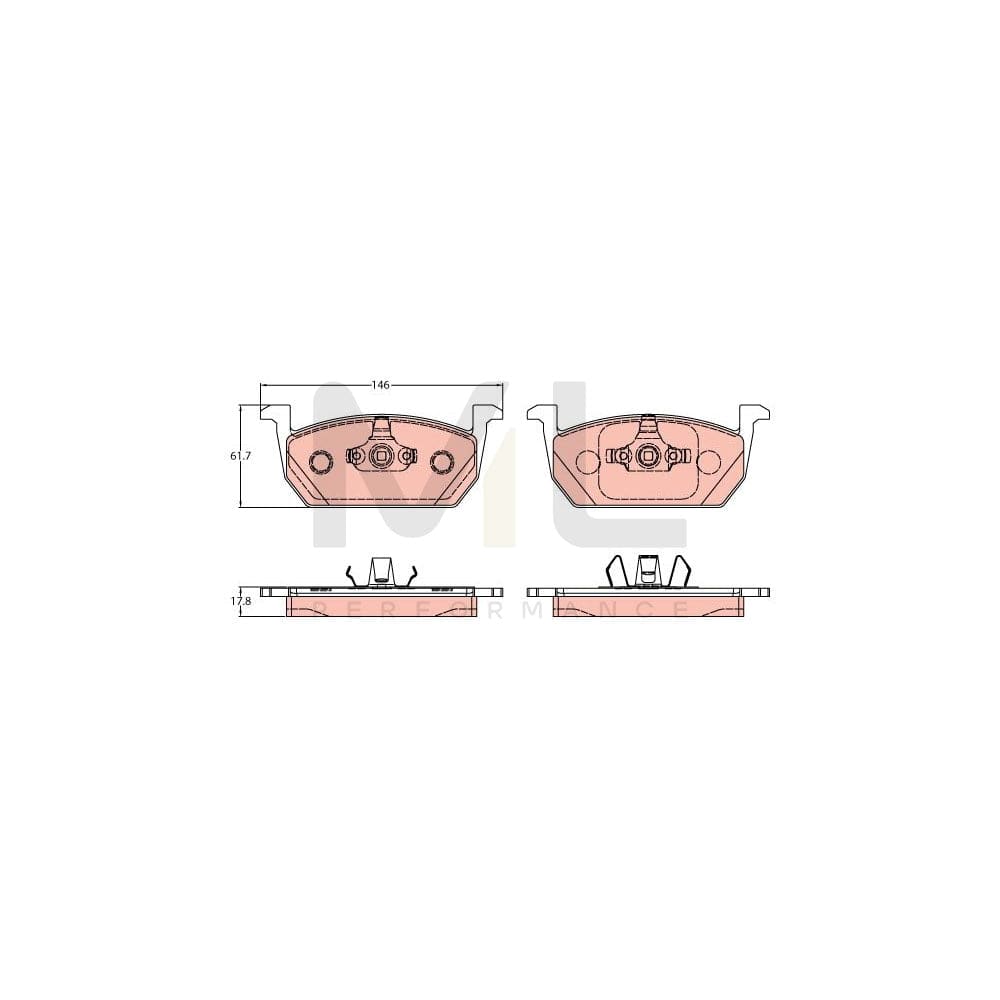 TRW Gdb2159 Brake Pad Set Not Prepared For Wear Indicator | ML Performance Car Parts