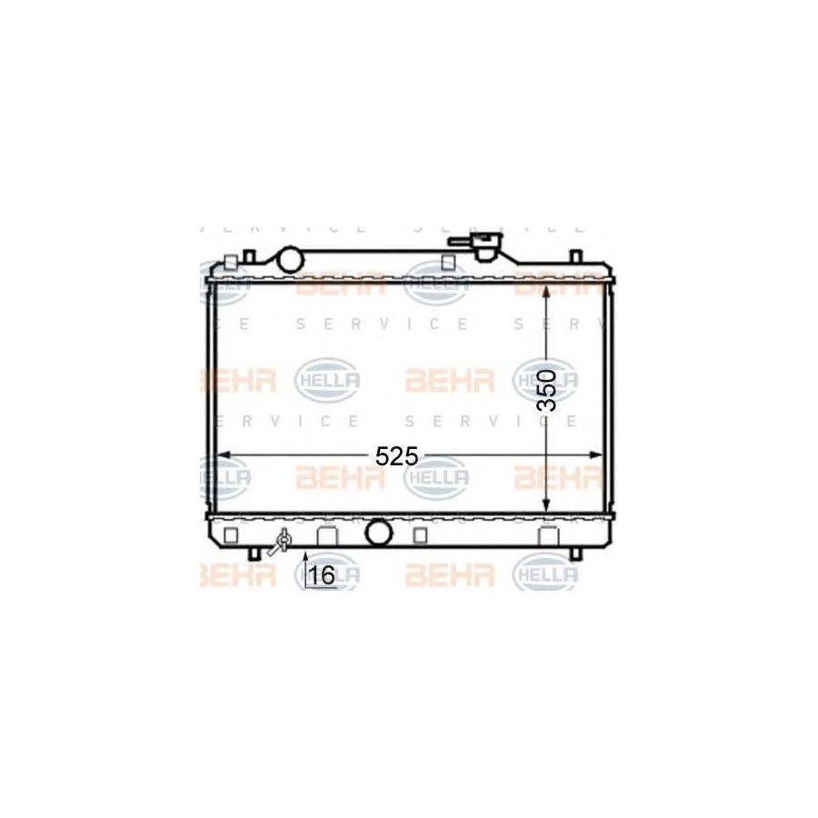 Hella 8MK 376 724-581 Engine Radiator For Suzuki Baleno
