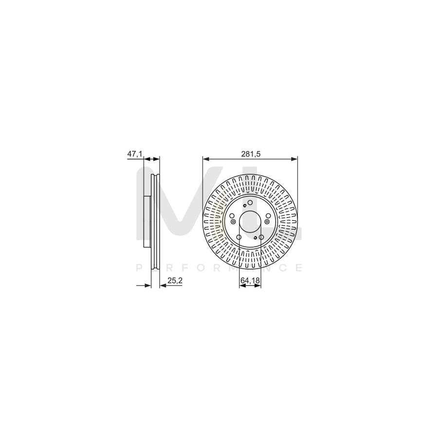 BOSCH 0 986 479 781 Brake Disc Vented, Oiled, High-carbon, with bolts/screws | ML Performance Car Parts