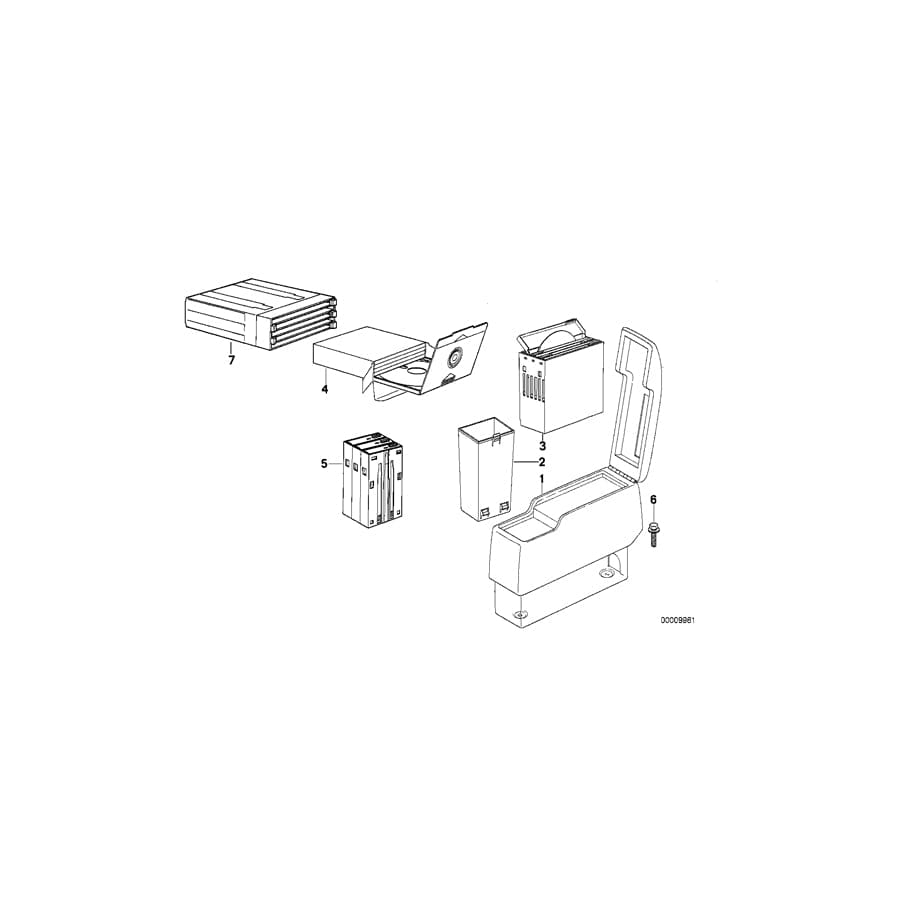 Genuine BMW 51168138376 E34 Housing For Center Console SILBERGRAU HELL (Inc. 525ix, M5 3.6 & 540i) | ML Performance UK Car Parts