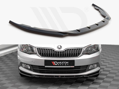 Maxton Design SK-FA-3-FD2T Front Splitter V.2 Skoda Fabia MK3 (2014-2019) | ML Performance UK Car Parts