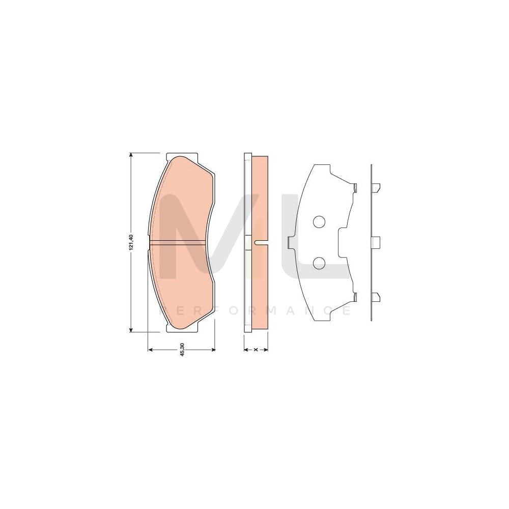 TRW Gdb1796 Brake Pad Set For Rover Cityrover Hatchback Not Prepared For Wear Indicator | ML Performance Car Parts