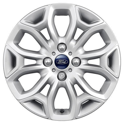 GENUINE FORD 1839726 x4 SET OF 4 ECOSPORT ALLOY WHEEL 16" 6 X 2-SPOKE DESIGN, SPARKLE SILVER 10/2013 - 09/2017 | ML Performance UK