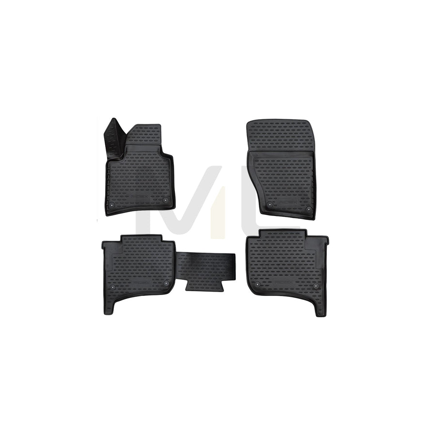 RIDEX 215A0966 Floor mat set Elastomer, Front and Rear, Quantity: 4, Black | ML Performance Car Parts