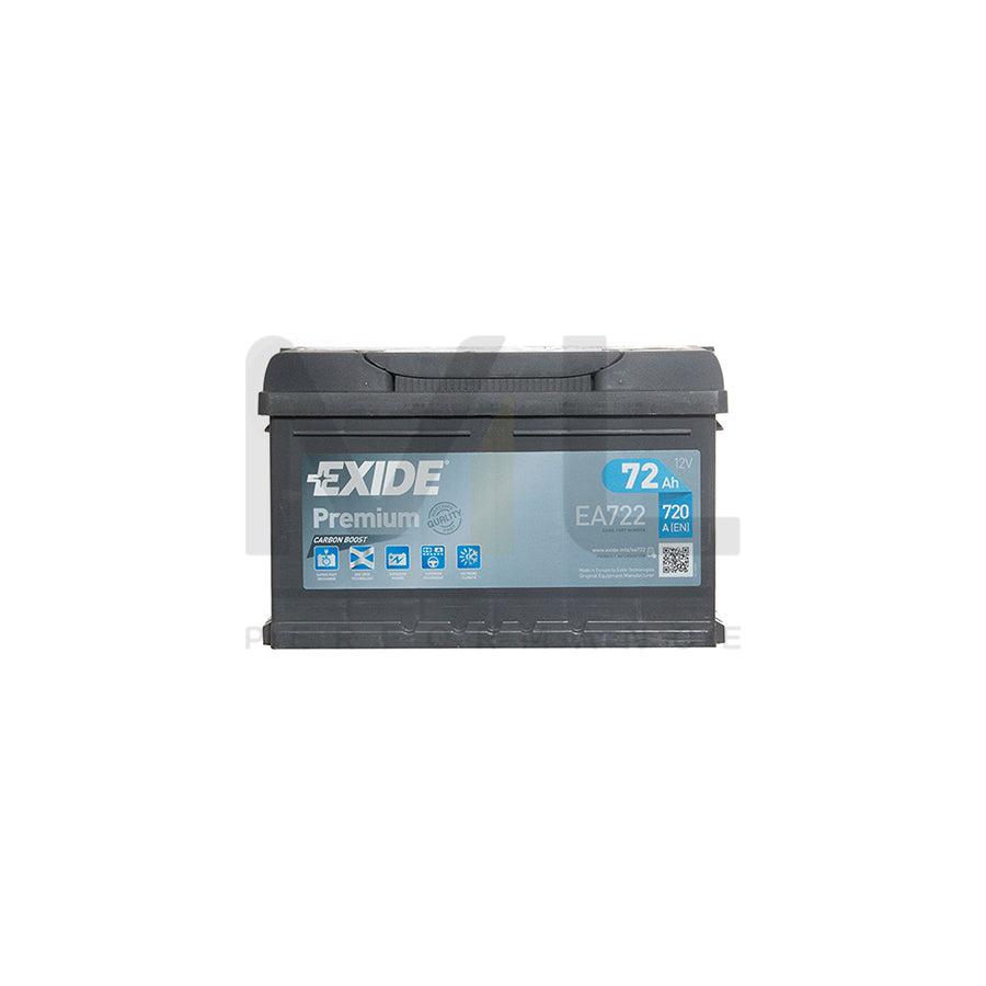 Exide Premium 100 Car Battery (72Ah) - 5 Year Guarantee | ML Performance UK Car Parts