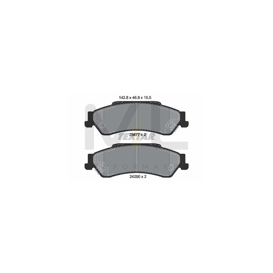 TEXTAR 2367701 Brake pad set with acoustic wear warning | ML Performance Car Parts