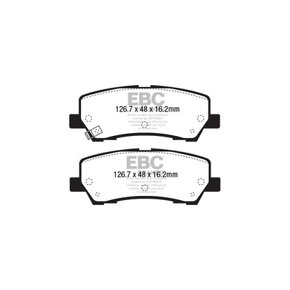 EBC PD08KR440 Ford Mustang Yellowstuff Rear Brake Pad & USR Disc Kit 2 | ML Performance UK Car Parts