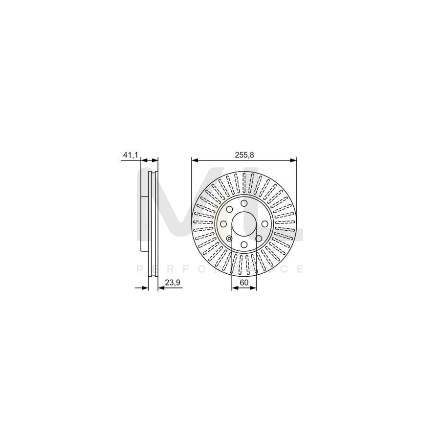 BOSCH 0 986 479 R76 Brake Disc Vented, Oiled | ML Performance Car Parts