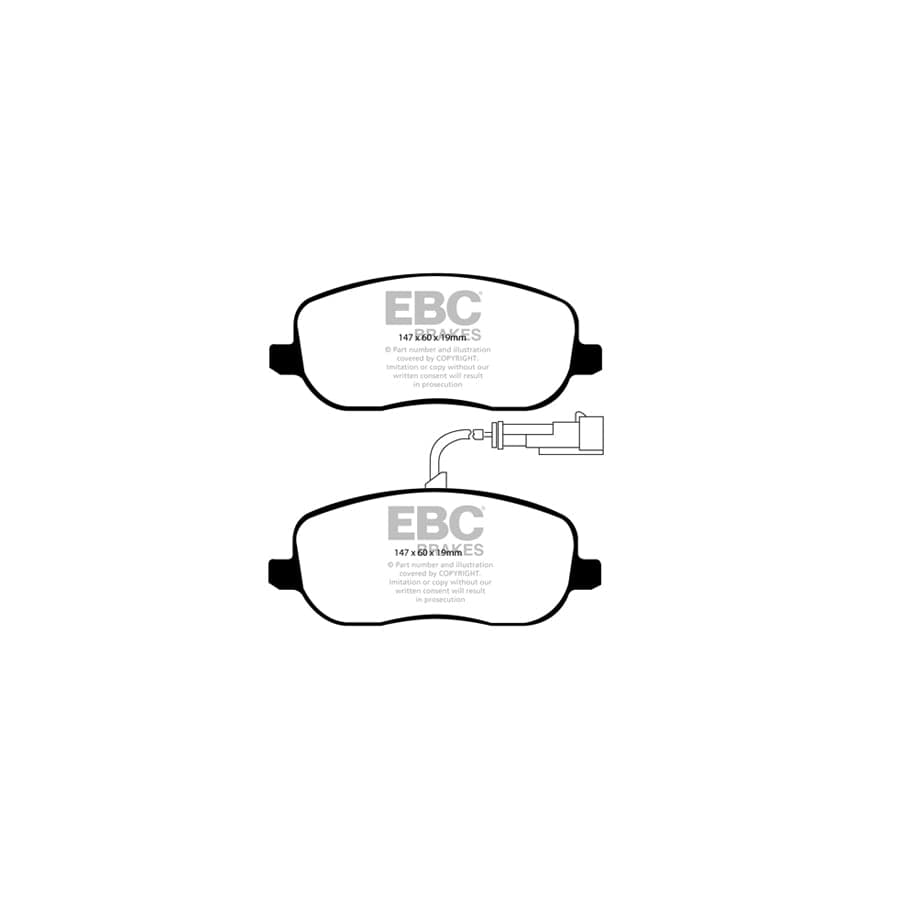 EBC PD40K689 Fiat Croma Mk2 Ultimax Pad & Plain Disc Kit 2 | ML Performance UK Car Parts