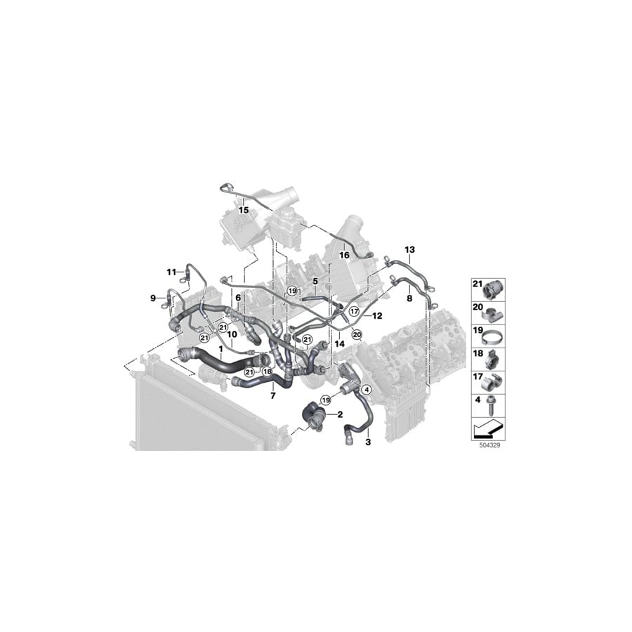 Genuine BMW 17127991487 G12 Venting Line For Charge Air Cooler ZYL 5-8 (Inc. ALPINA B7) | ML Performance UK Car Parts