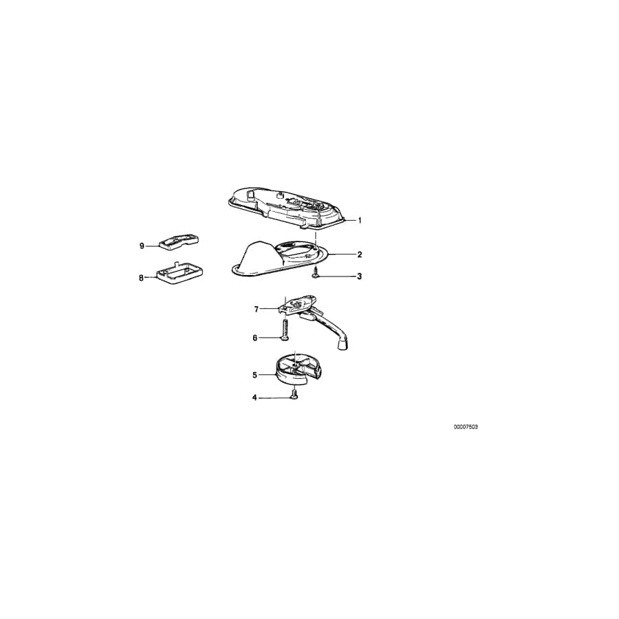 Genuine BMW 54121867575 E24 E28 E21 Recessed Handle ANTHRAZIT (Inc. 630CSi, M3 & 735i) | ML Performance UK Car Parts