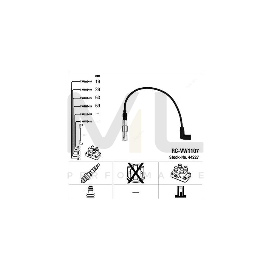 NGK Ignition Cable Kit RC-VW1107 (NGK44227) | ML Car Parts UK | ML Performance