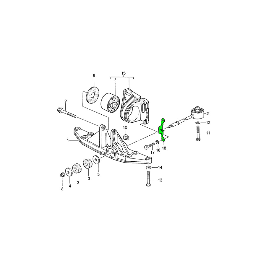 Genuine Porsche Gearbox Bracket Support Porsche 993 C2 Tiptronic | ML Performance UK Car Parts