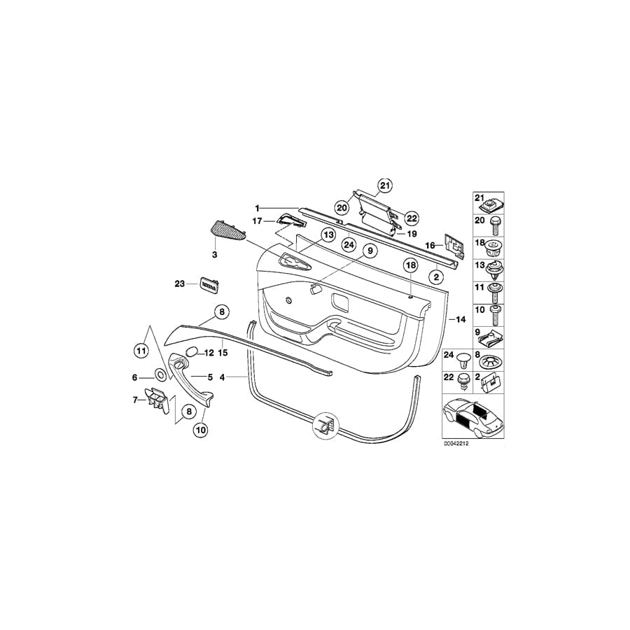 Genuine BMW 51718400424 E36 Gasket Right (Inc. Z3) | ML Performance UK Car Parts