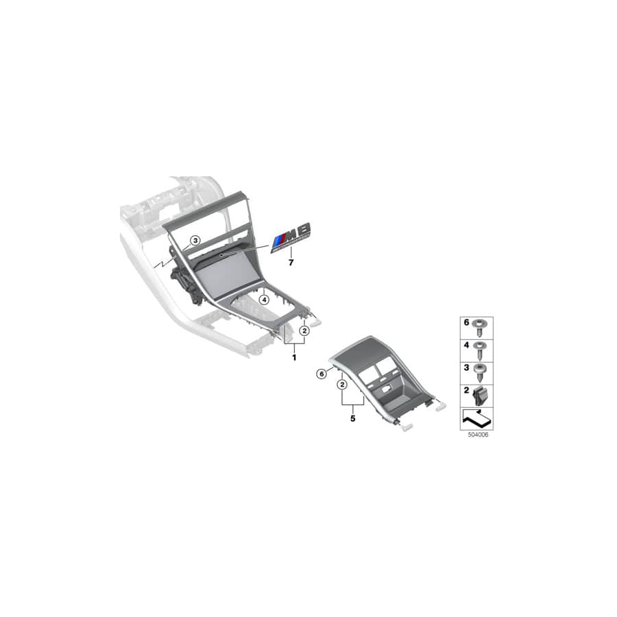 Genuine BMW 51168099531 G16 Decor, Connect.Cons.Stainl.St.Mesh (Inc. 840i, M850iX & 840iX) | ML Performance UK Car Parts