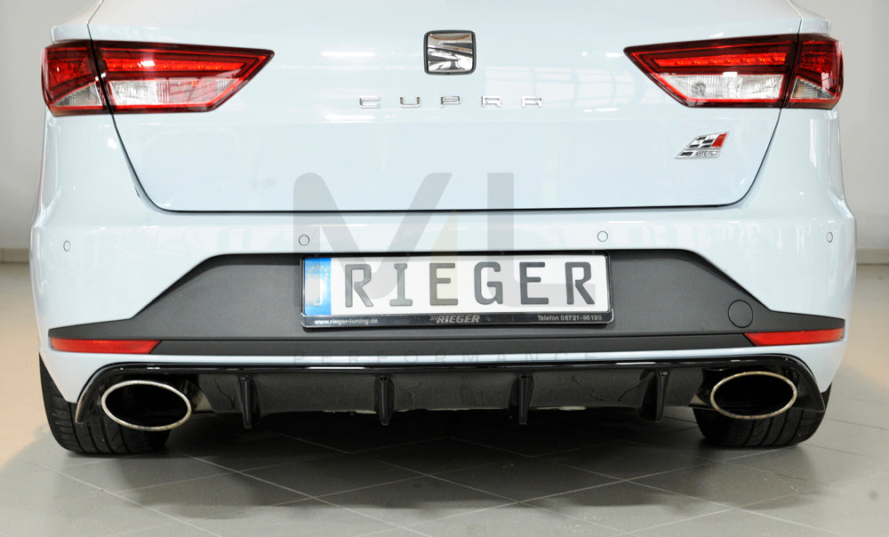 Rieger 00088130 SEAT 5F Leon Cupra Rear Diffuser 4 | ML Performance UK Car Parts