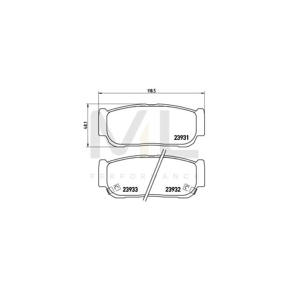 Brembo P 30 057 Brake Pad Set With Acoustic Wear Warning | ML Performance Car Parts