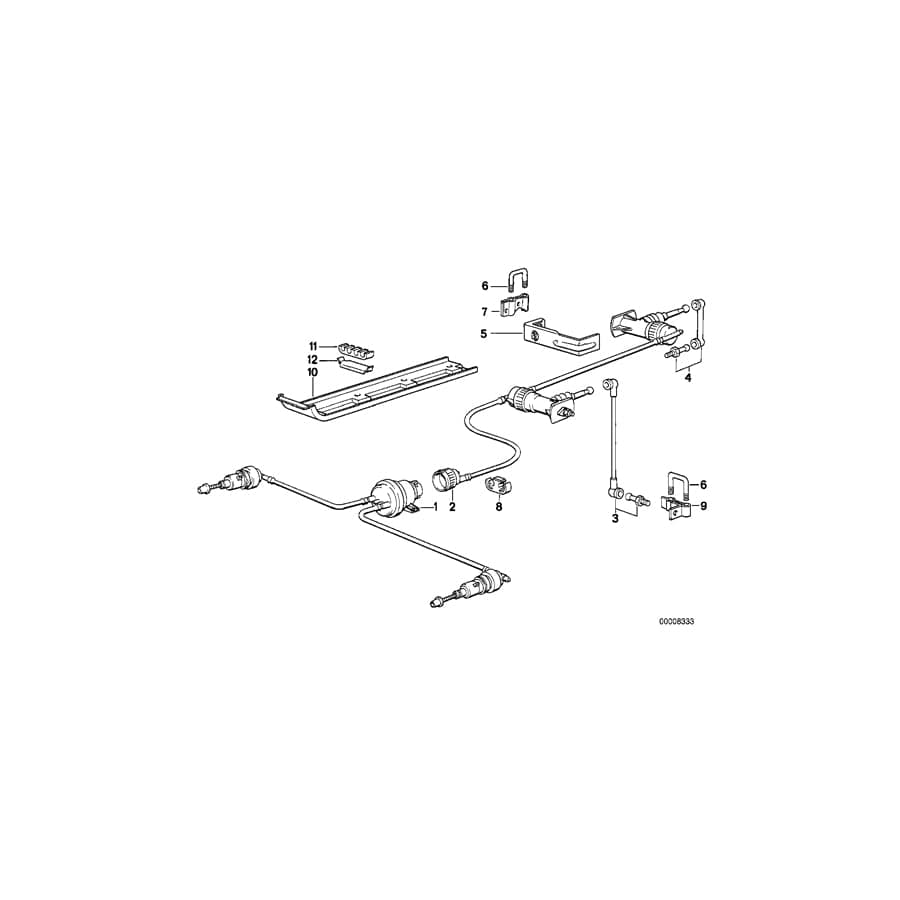 Genuine BMW 63121388582 E32 Hydraulic System Rear (Inc. 735i, 730i & 730iL) | ML Performance UK Car Parts