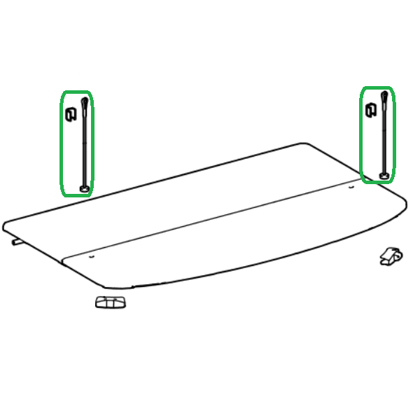 Genuine Lexus 64306-78010 NX Phase 1 Parcel Shelf Tie