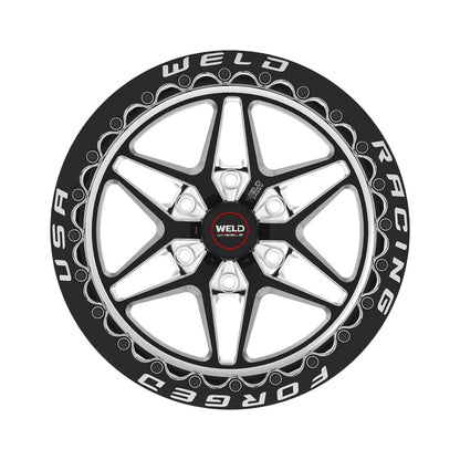 Weld 81LB7095Y62F S81 Hd Beadlock Wheel 17x9.5 6x135 ET24 BS6.2 Black Center - Polished Shell