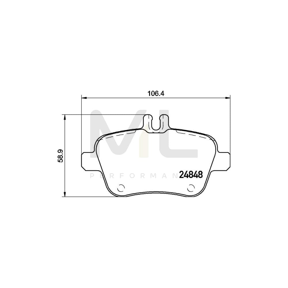 Brembo P 50 135 Brake Pad Set Prepared For Wear Indicator, With Brake Caliper Screws | ML Performance Car Parts