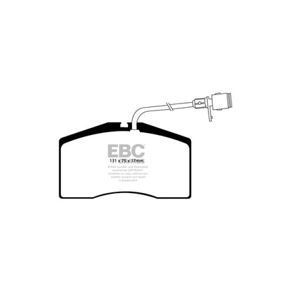 EBC PD02KF486 VW Phaeton Redstuff Front Brake Pad & Plain Disc Kit - TRW Caliper 2 | ML Performance UK Car Parts