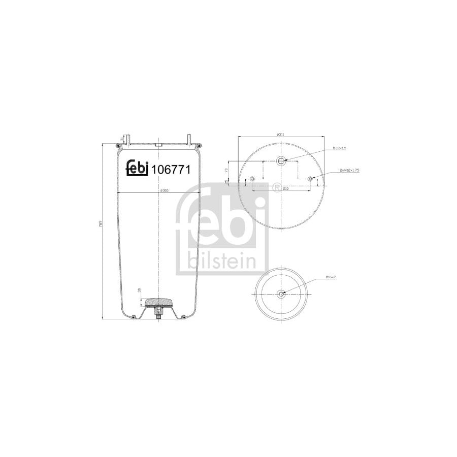 Febi Bilstein 106771 Boot, Air Suspension