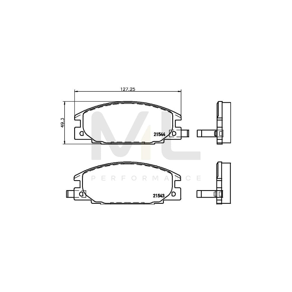 Hella 8DB 355 016-341 Brake Pad Set With Acoustic Wear Warning | ML Performance Car Parts