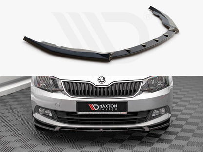 Maxton Design SK-FA-3-FD1T Front Splitter V.1 Skoda Fabia MK3 (2014-2019) | ML Performance UK Car Parts