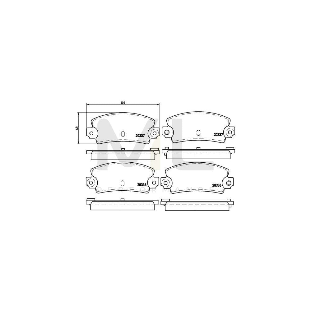 Brembo P 68 002 Brake Pad Set With Acoustic Wear Warning | ML Performance Car Parts